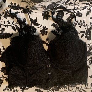 Victoria’s Secret lace bralette - Size 34 D with wires. Gently used. Rarely worn